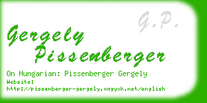 gergely pissenberger business card